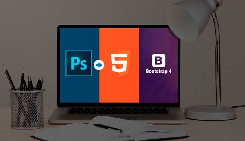 Sitio web desde cero: de PSD a HTML5, Bootstrap 4 y Extract